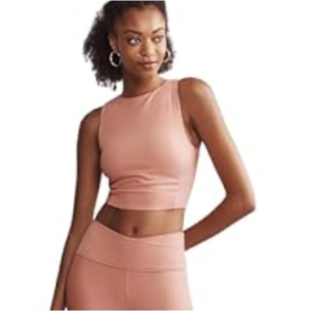 NWT Rhone Ripple Longline Bra Medium Cameo pink